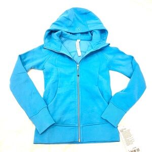 NWT Lululemon Full Zip Scuba hoodie blue size 4